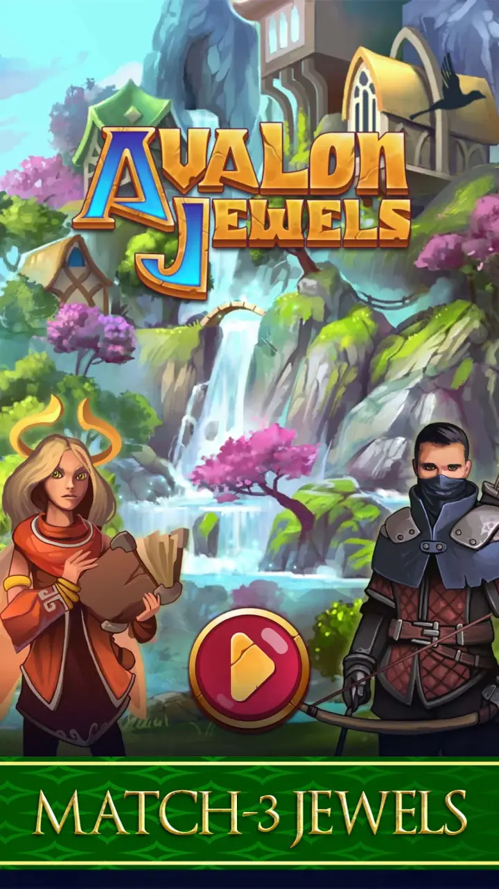 Screenshot di gameplay di Avalon Jewels Match-3